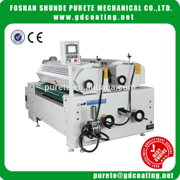Cement particle board production line with roll coater