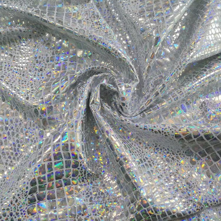 Đồ bơi Spandex Rhinestones Hologram Foil Vải đồ đi biển