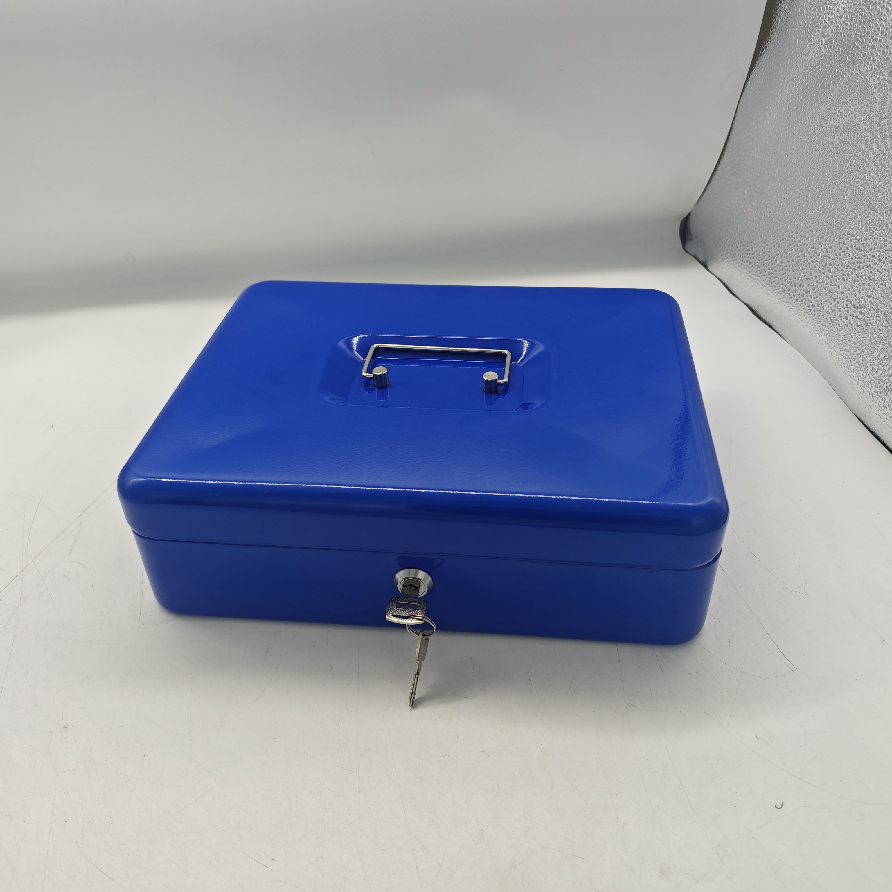 Large Metal Cash Box with 2 Keys Lock