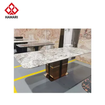 Smart Furniture: Marble Artificial Stone Luxury Dining Table and Chair