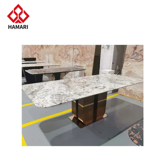 Smart Furniture: Marble Artificial Stone Luxury Dining Table and Chair