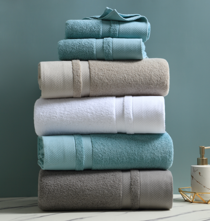 Hotel Style Wide Satin Edge Towels