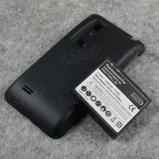 For LG Optimus 3D P920 extended battery with free back cover door ,3.7V 3500mAh, Made in china