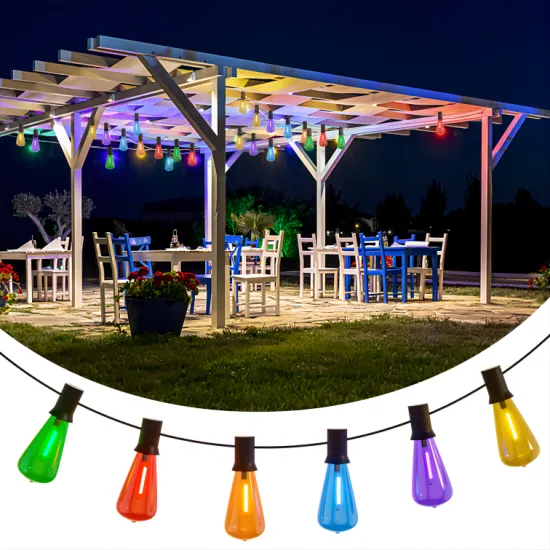Christmas Lights Outdoor Colored String Lights 25FT with 25 LED Bulbs Waterproof Shatterproof Patio Lights for Garden Backyard