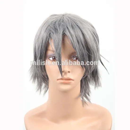 MCW-0183 cut party I cheap high quality synthetic black cosplay wigs/ anime wig