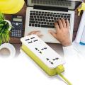 EU Power Strip with 4 Ports USB Charging Station Outlets US EU UK Plug 1.5m Extension Cord Portable Electric Power Strip