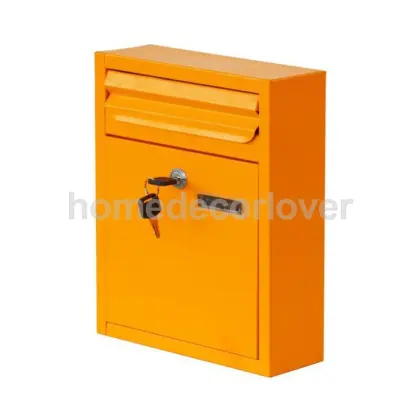 Tin Metal Post Mailbox Message Suggestion Box Wall Mounted Mail Box Security Mailboxes Lockable Rural Security Mails Locking