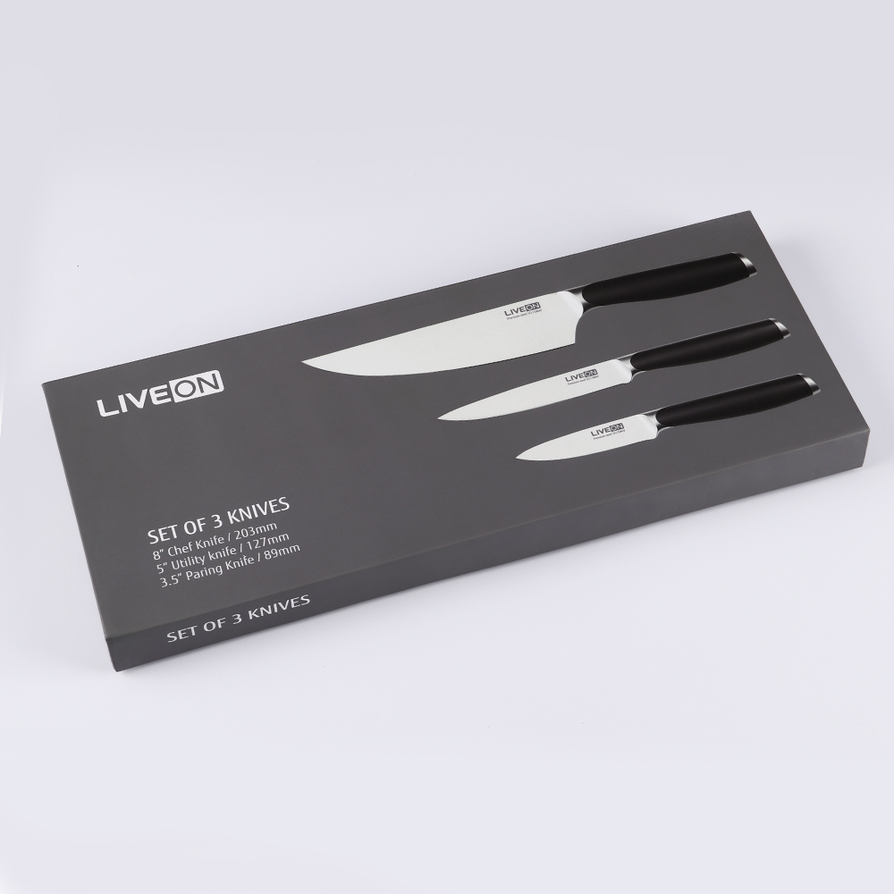3 τεμάχια Κουζίνα μαχαίρι με κουτί δώρου