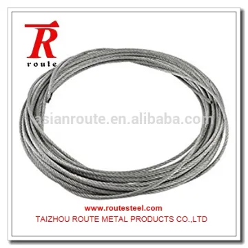 Stainless steel wire rope with fasteners