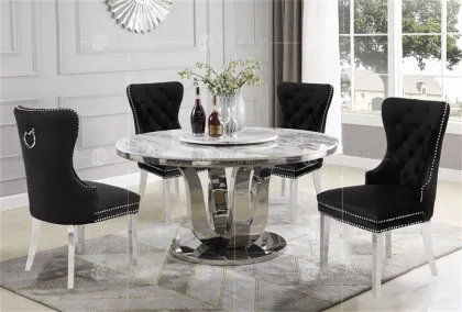 Rose Gold & Marble Table Chairs & Dining Sets for Sale