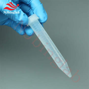 NJbinglab 15ml PFA test tube with lid, cone bottom, low background