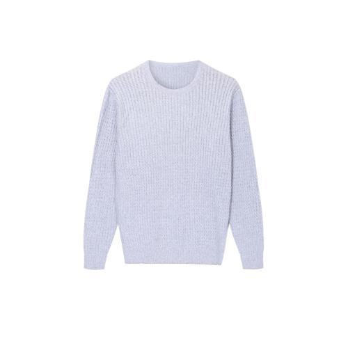 Men's Knitted All Cable Crew-Neck Pullover