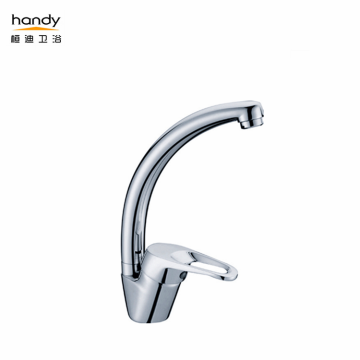 Brass Chrome-plated Gooseneck Cold Kitchen Sink Taps