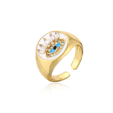 Creative Colorful Luxury Shape Diamond Fashion Jewelry Opening Finger Rings