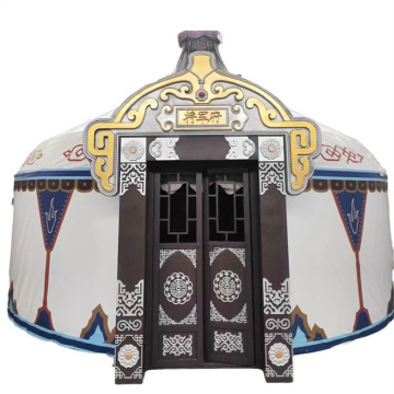 Custom Solid Wood Yurt Tent for Outdoor Restaurant Private Rooms, 4 Meters in Size