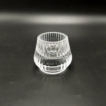 Transparent Glass Dinner Taper Candle Holder