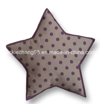 Star Shape Printed Polyester Microfiber Decorative Cushion
