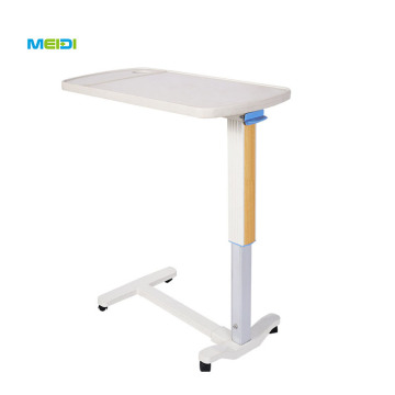 White ABS Material Movable Hospital Dining Table for Manual Hospital Nursing Bed Convenient and Durable