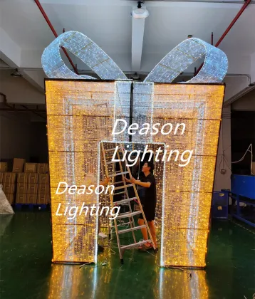 Giant Outdoor Christmas Gift Box Lights: Illuminating Decorations