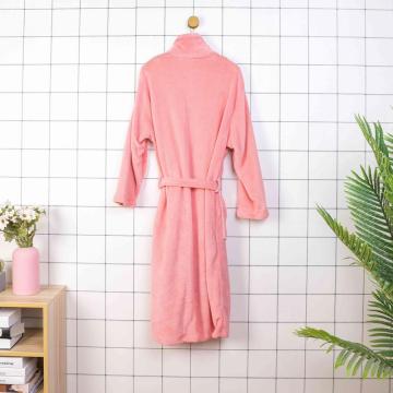 Ladies pink luxury custom printed bathrobe bridesmaid robes