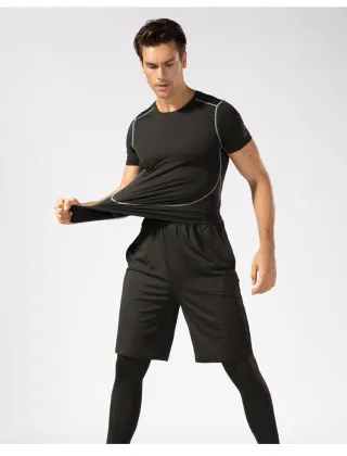 Men Clothes 5 Pieces Yoga Set Compression