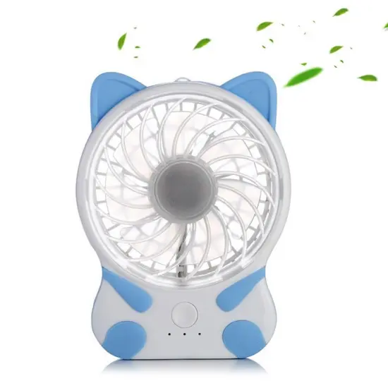 Electric Rechargeable Fan Cartoon Cat Fan for Wholesale