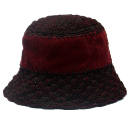 Ladies Claret-rosso Tuque lana inverno cappello