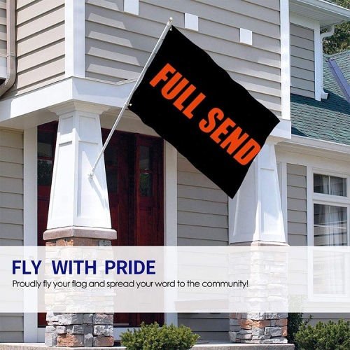 polyester full send flag with brass grommets
