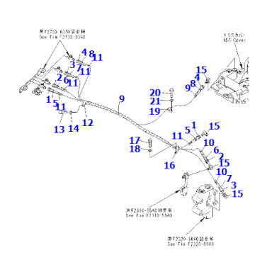 Bulldozer D65WX-15 Hose Assembly 14Z-49-31122/14Z-4-31121