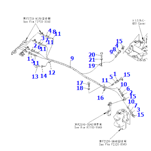 Bulldozer D65WX-15 Hose Assembly 14Z-49-31122/14Z-4-31121