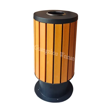 Park Square Residential Property Environmental Protection Wooden Outdoor Garbage Can