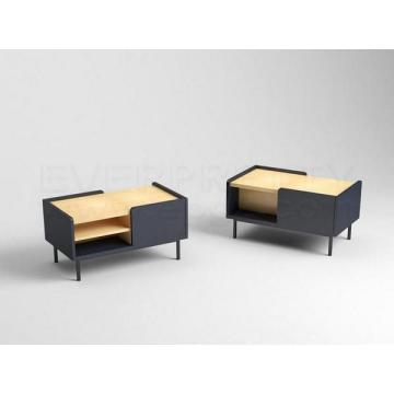 Folding Wooden Modern TV Stand Table with Cabinet