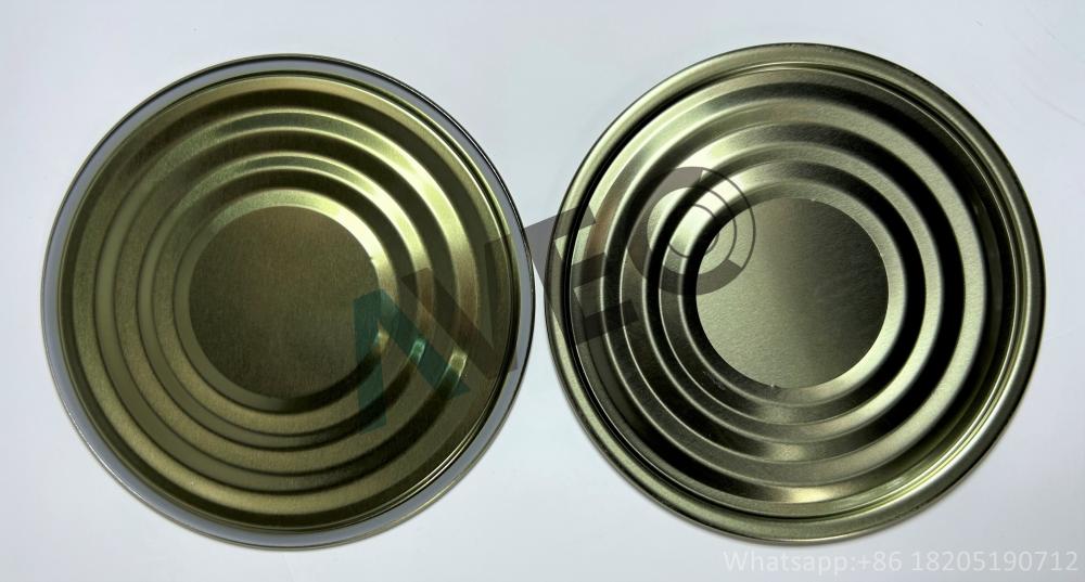 Metal tin can cover bottom ends