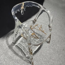 Transparent Epoxy Resin Negotiation Dining Chair