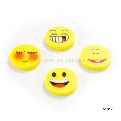 smiling face shaped eraser smile student eraser