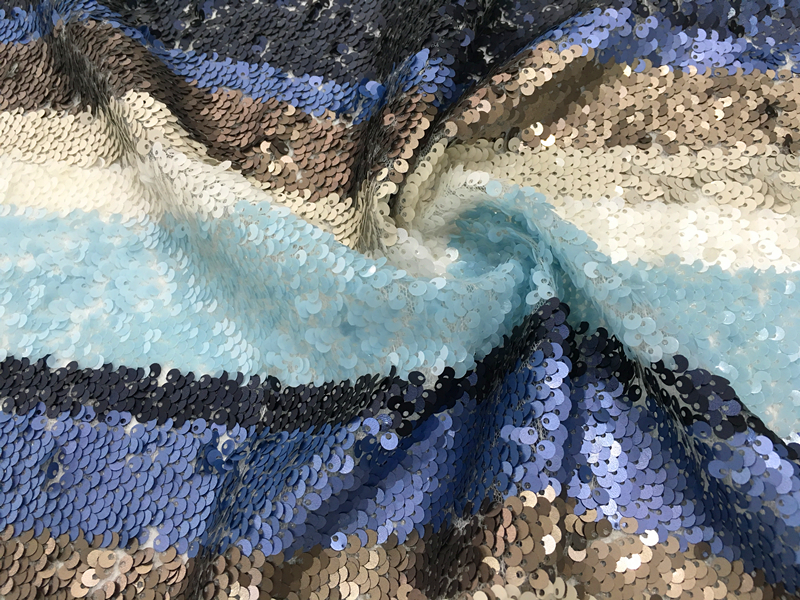 Colorful Sequin Embroidery Fabric 