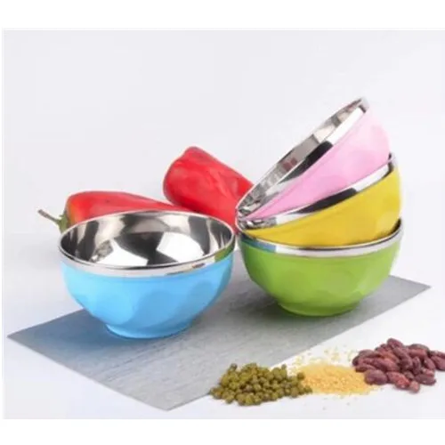 Double Wall Colorful Stainless Steel Mixing Bowls