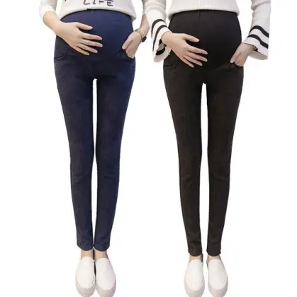 ODM OEM Maternity Jeans: Women's Skinny Ripped Maternity Pants