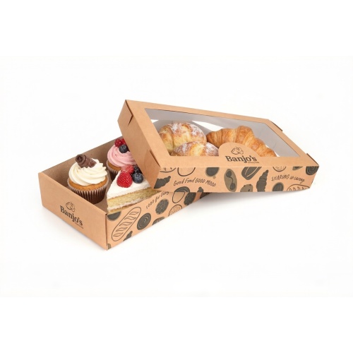 Cutii de tort personalizate cu fereastră pentru brutărie