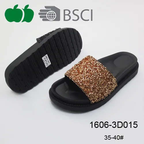 New Design Sexy Black Color Women Fashion Durable Slippers