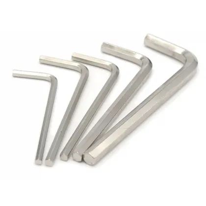 L-Type Stainless Steel Wrenches - Nickel-Plated Extended Allen Wrenches Black Hex Wrenches Hex Key Hardware Hand Tools