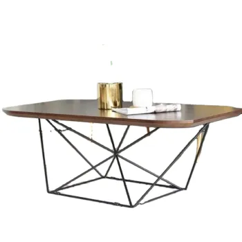Modern Simple Iron and Wooden Coffee/Tea Table for Sitting Room and Office