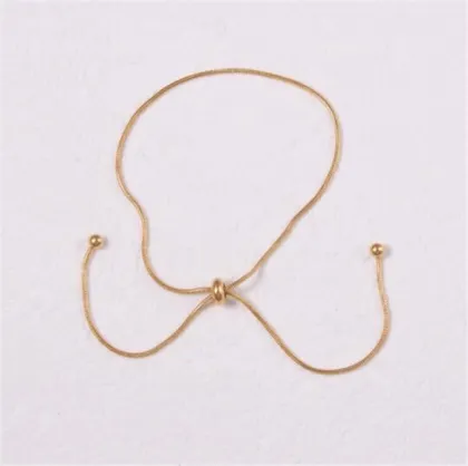 Yiwu Aceon Stainless Steel Snake Chain Anklet with Adjustable Beads