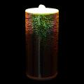 Velas de fuente de agua LED de superficie de vidrio 3D recargable