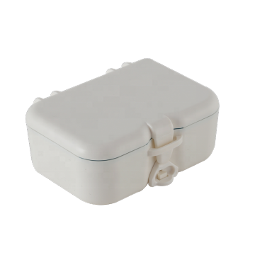 Plastic Dental Mirror Denture Storage Box with brush