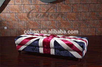 Factory direct sale Europe vintage sofa living room furniture chesterfeild union jack fabric sofa