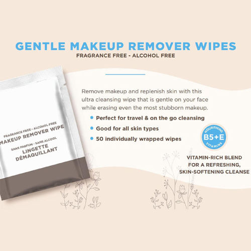 Na -customize na indibidwal na nakabalot na mga wipe ng pampaganda ng paglalakbay