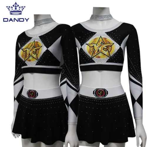 Custom Shining Rhinestone Cheerleading Uniforms For Youth, High Quality