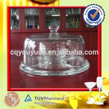 Large size glass functional dessert display stand with dome