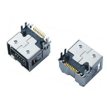 1394 9P Receptacle SMT Oblique foot point